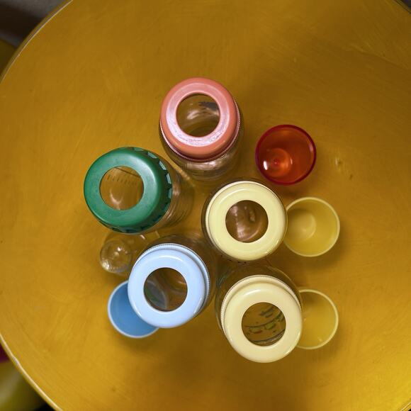 Vintage 90s Baby Bottle No Nipples Plastic Playskool Cribbage Luv N ‘play - Picture 13 of 13